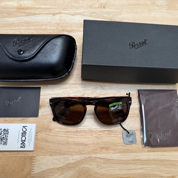 NEW Persol Elio Sunglasses Po3333s 51mm 24/57 Havana/Brown Polarized NWT